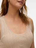 Vero Moda Top Donna 10342597 Oatmeal W. Gold Lurex - Oro