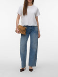 Vero Moda T-shirt Donna 10342965 Bright White White Emb - Bianco