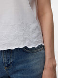 Vero Moda T-shirt Donna 10342965 Bright White White Emb - Bianco