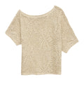 Vero Moda Maglia Donna 10343662 Cement W. Silver Sequins - Beige