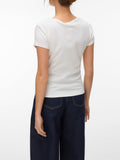 Vero Moda T-shirt Donna 10344229 Snow White - Bianco