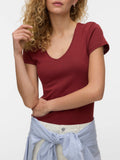Vero Moda T-shirt Donna 10344229 Russet Brown - Marrone