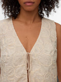 Vero Moda Gilet Donna 10344377 Oatmeal Oatmeal Embroidery - Avorio