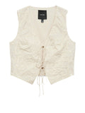 Vero Moda Gilet Donna 10344377 Oatmeal Oatmeal Embroidery - Avorio