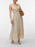 Vero Moda Vestito Longuette Donna 10345603 Oatmeal - Avorio