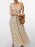 Vero Moda Vestito Longuette Donna 10345603 Oatmeal - Avorio