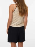 Vero Moda Top Donna 10346057 Birch Black Contrast - Avorio