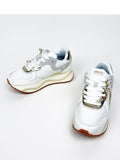 W6YZ Sneakers Deva Donna DEVA-W. White\gold Craquele - Bianco