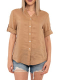 Yes Zee Camicia Casual Camicia Donna C231YZ00 Fango - Marrone