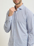 Yes Zee Camicia Casual Bianco Uomo C505OP00 - Blu