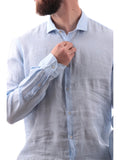 Yes Zee Camicia Casual Uomo C505UP00 Azzurro - Celeste