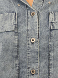 Yes Zee Camicia Jeans Donna G210EB00 Blu Marmorizzato - Denim