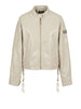 yes zee giubbino di pelle giubbino donna j422ka00 ecru avorio 164329050