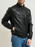 Yes Zee Giubbino di Pelle Uomo J552GO00 - Nero