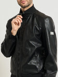 Yes Zee Giubbino di Pelle Uomo J552GO00 - Nero