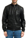 Yes Zee Giubbino di Pelle Uomo J552GO00 - Nero