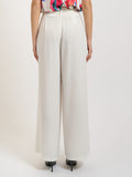 Yes Zee Pantalone Palazzo Donna P333CB00 - Bianco