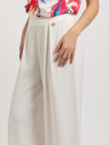 Yes Zee Pantalone Palazzo Donna P333CB00 - Bianco
