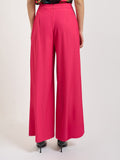 Yes Zee Pantalone Palazzo Donna P333CB00 Fucsia - Fuxia