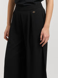 Yes Zee Pantalone Palazzo Donna P333CB00 - Nero