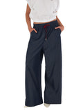 Yes Zee Pantalone Palazzo Donna P386EE00 Rinse - Denim