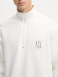 Armani Exchange Felpa Zip Uomo XM000370AF10818 Off White - Bianco