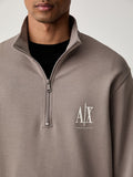 Armani Exchange Felpa Zip Uomo XM000370AF10818 Driftwood - Avorio