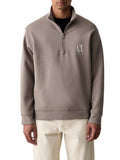 Armani Exchange Felpa Zip Uomo XM000370AF10818 Driftwood - Avorio