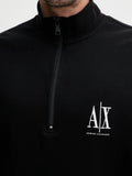 Armani Exchange Felpa Zip Uomo XM000370AF10818 Black - Nero