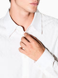 Armani Exchange Camicia Classica Uomo XM001587AF16631 Off White - Bianco
