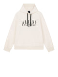 Armani Exchange Felpa Cappuccio Uomo XM003429AF10830 Vintage Off White - Bianco