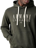 Armani Exchange Felpa Cappuccio Uomo XM003429AF10830 Peat - Verde