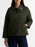 Barbour Giubbino Crop Liddesdale Donna LQU1934 Olive/classic - Verde