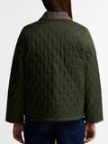Barbour Giubbino Crop Liddesdale Donna LQU1934 Olive/classic - Verde