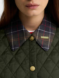 Barbour Giubbino Crop Liddesdale Donna LQU1934 Olive/classic - Verde