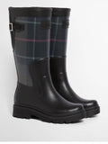 Barbour Stivale Dena Tall Wellington Donna LRF0153 Black/shadow Tartan - Nero