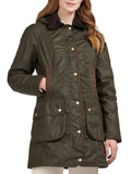Barbour Giubbotto Bower Wax Olive Classic Donna LWX0534 Olive/classic - Verde