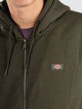 Dickies Felpa Zip Uomo DK0A4XD3 Deep Depths - Verde