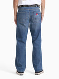 Dickies Jeans Straight Uomo DK0A882A Mid Blue Fade Wash - Denim