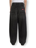 Dickies Jeans Wide Donna DK0A885J Black Wash Faded - Nero