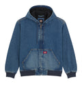 Dickies Giubbino di Jeans Uomo DK0A89FB Mid Blue Fade Wash - Denim