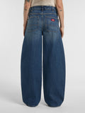 Dickies Jeans Wide Donna DK0A8C2I Mid Blue Fade Wash - Denim