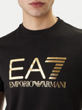 Ea7 T-shirt Emporio Armani Uomo 7M001412AF22264 Black/gold - Nero