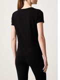 Ea7 T-shirt Donna 7W001443AF10373 Black And Gold - Nero