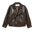 ELEH Giubbino di Pelle Donna EFW260038 Moro - Marrone