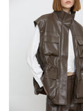 ELEH Gilet Donna EFW260168 Fango - Marrone