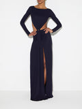 Elisabetta Franchi Vestito Longuette Notte Donna ABR3467E2 - Blu