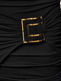 Elisabetta Franchi Vestito Longuette Donna ABR3567E2 - Nero
