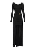 Elisabetta Franchi Vestito Longuette Donna ABR3567E2 - Nero