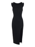 Elisabetta Franchi Vestito Longuette Donna AM14S66E2 - Nero